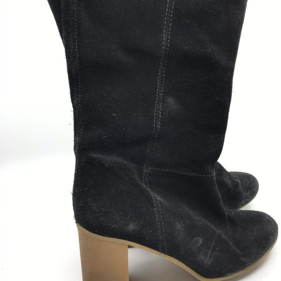 Zara Black Knee High Boots/Booties Size: US 8 - Picture 7 of 8